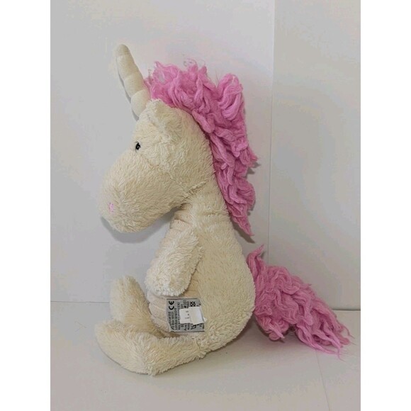 Jellycat Ursula Unicorn Pink Mane Retired Plush Stuffed Animal Ribbed Belly - Picture 3 of 7
